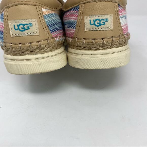 UGG Eyan II Serape Lace Up Pink/Blue Jute low top Sneakers size 6 - Picture 2 of 13
